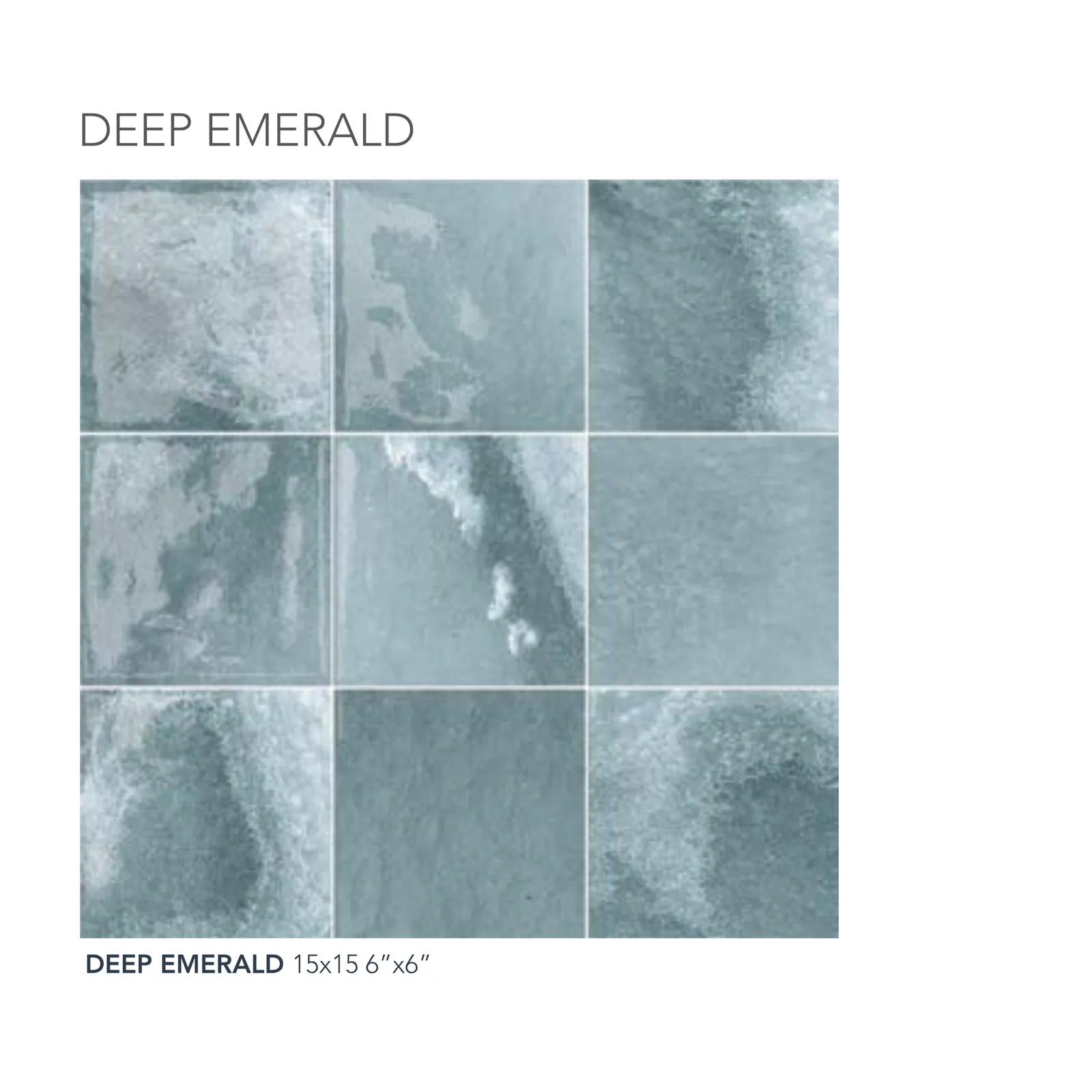 Deep Emerald glossy porcelain pool tile — detail
