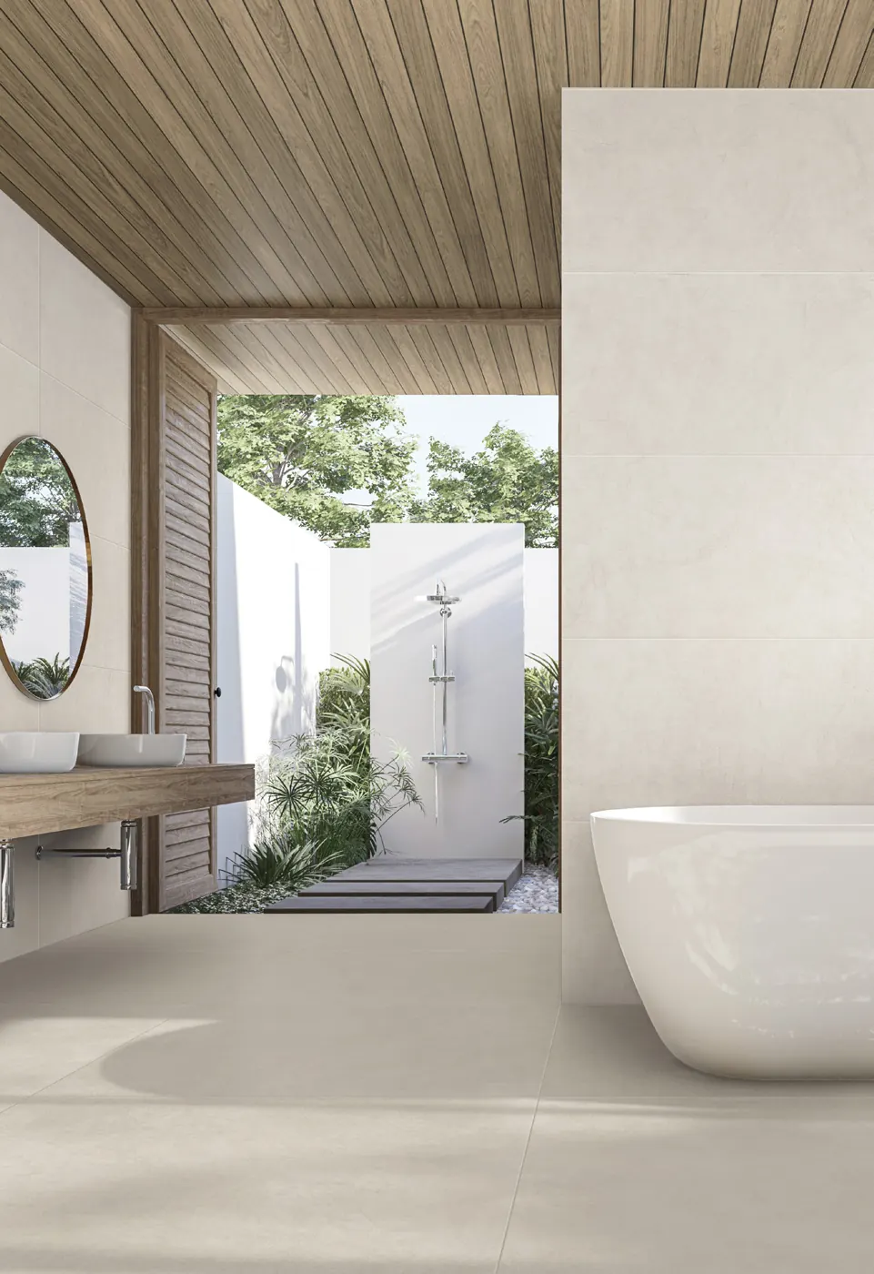 Resina Soft Avorio Italian porcelain floor tile